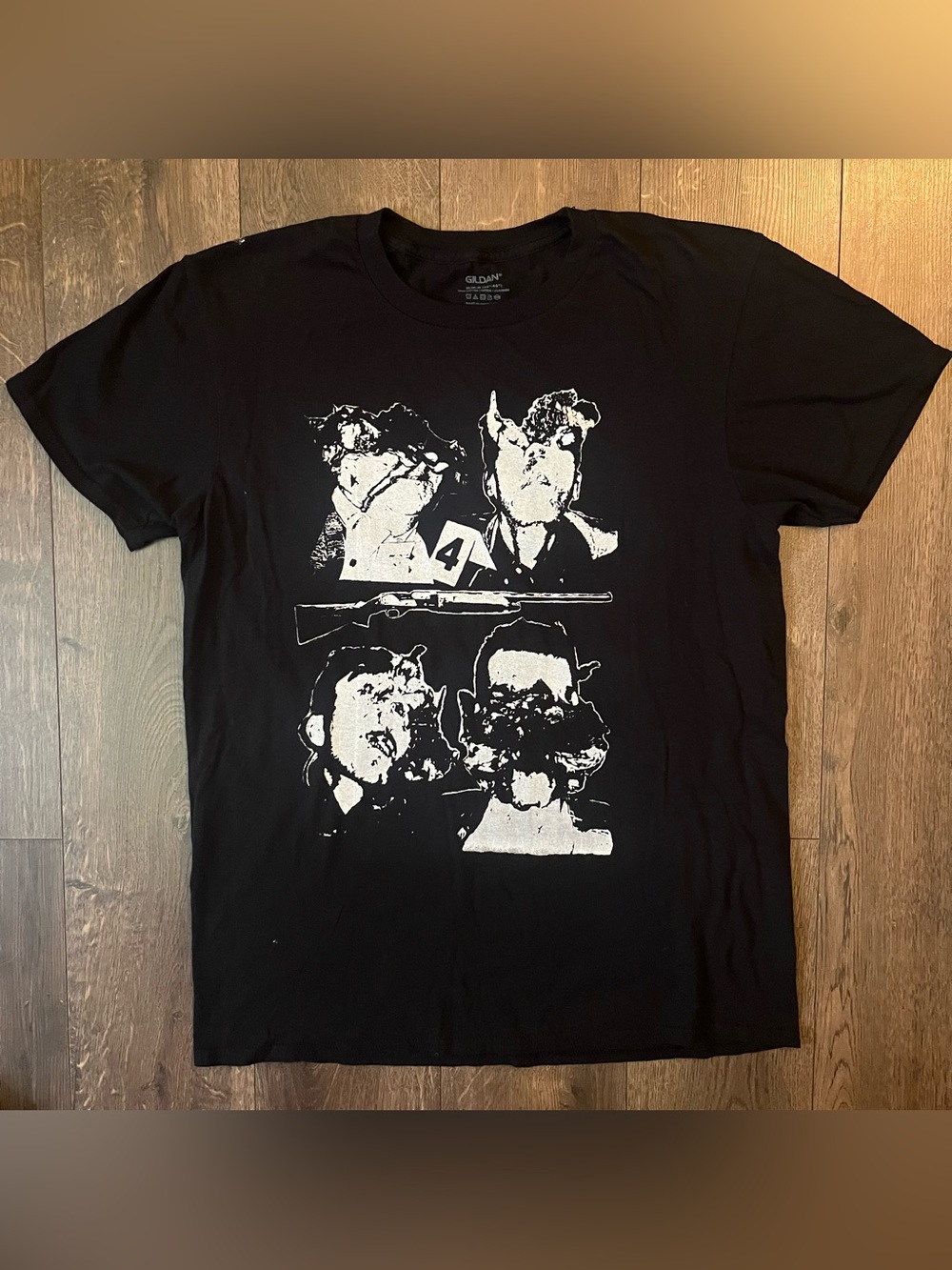 Shotgun crime scene t-shirt